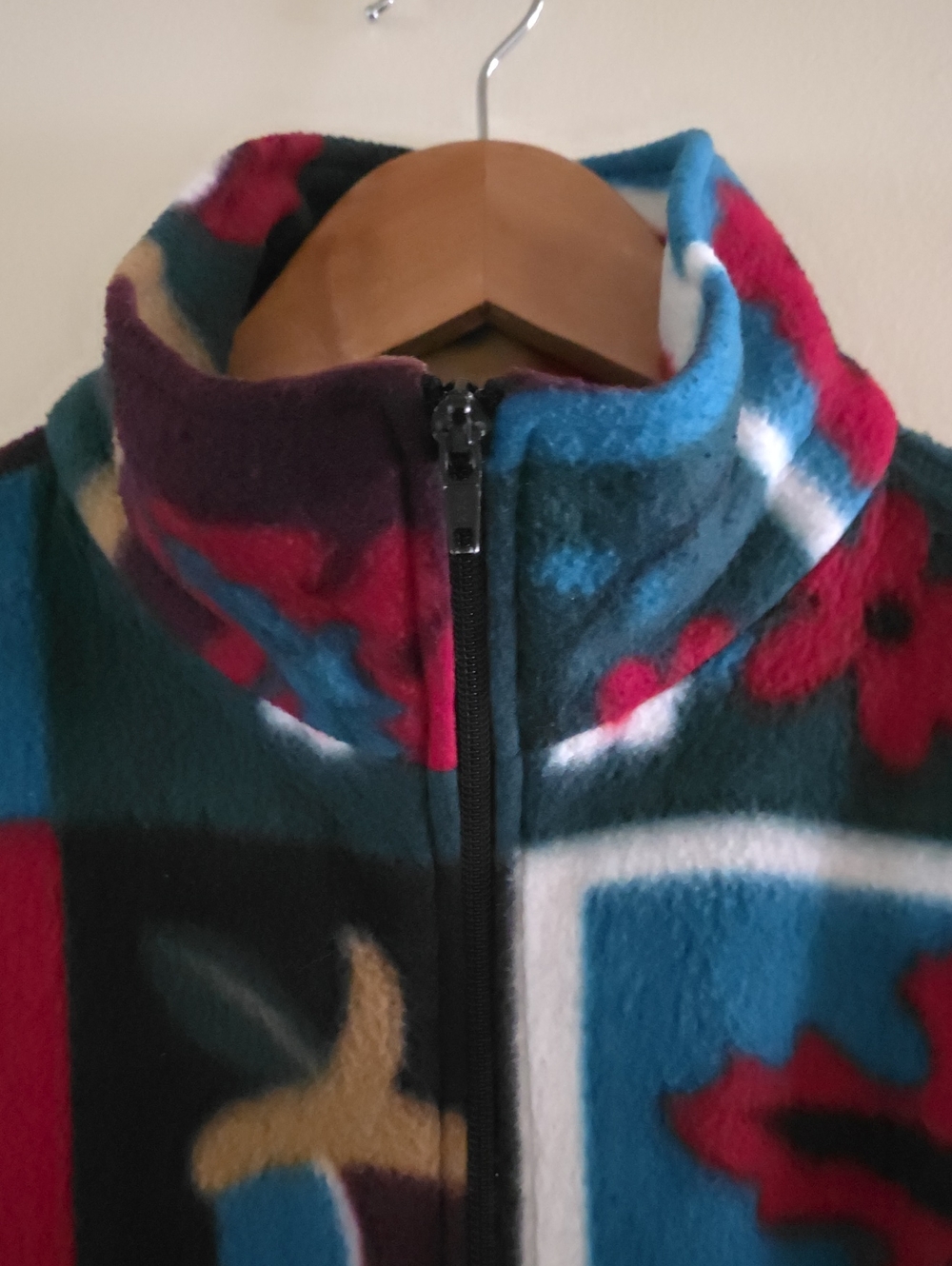 Vintage TanJay Fleece Zip Up Jacket/Sweater - Fall Theme - L - Picture 4 of 16